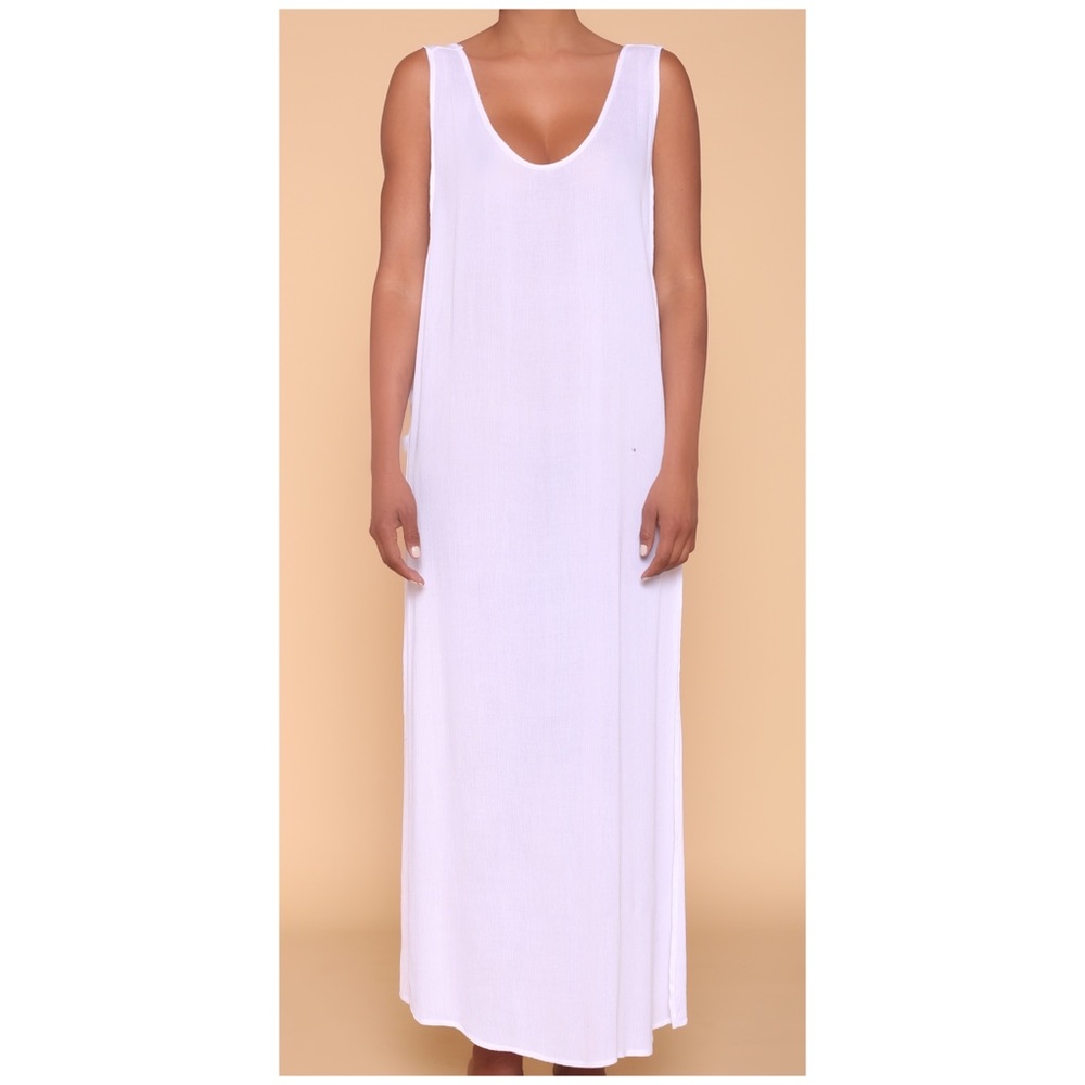 beach cover up with open sides with details